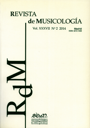 Revista de Musicología 2014/2
