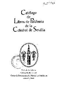 González Barrionuevo, Herminio. Catálogo de libros de polifonía de la Catedral de Sevilla