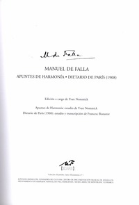 Manuel de Falla. Apuntes de Harmonia