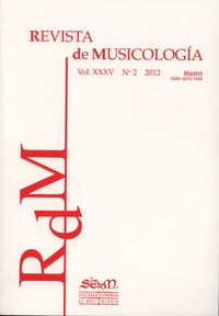 Revista de Musicología, nº2 2012