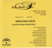 Obras para violín. Taller de Mujeres Compositoras