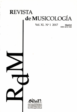 Revista de Musicología. Volumen XL. Nº1-2017