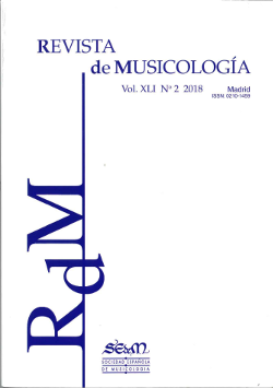Revista de Musicología. Volumen XLI Nº2-2018