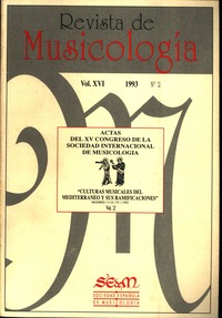 Revista de Musicología, nº2 1993