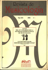Revista de Musicología, nº3 1993