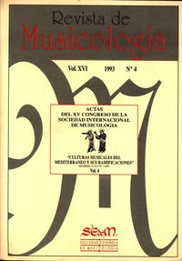 Revista de Musicología, nº4 1993