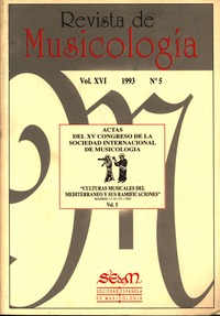 Revista de Musicología, nº6 1993