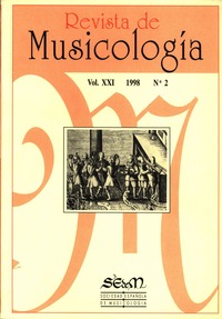 Revista de Musicología, nº2 1998