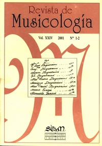 Revista de Musicología, nº1-2 2001