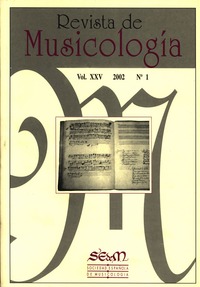 Revista de Musicología, nº1 2002