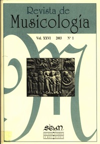 Revista de Musicología, nº1 2003