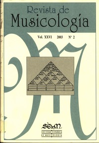Revista de Musicología, nº2 2003