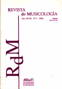Revista de Musicología, nº1 2004