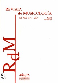 Revista de Musicología, nº1 2007