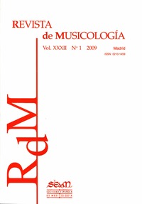 Revista de Musicología, nº 1 2009
