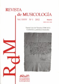 Revista de Musicología, nº1 2012