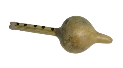 Flauta de calabaza y caña de bambú